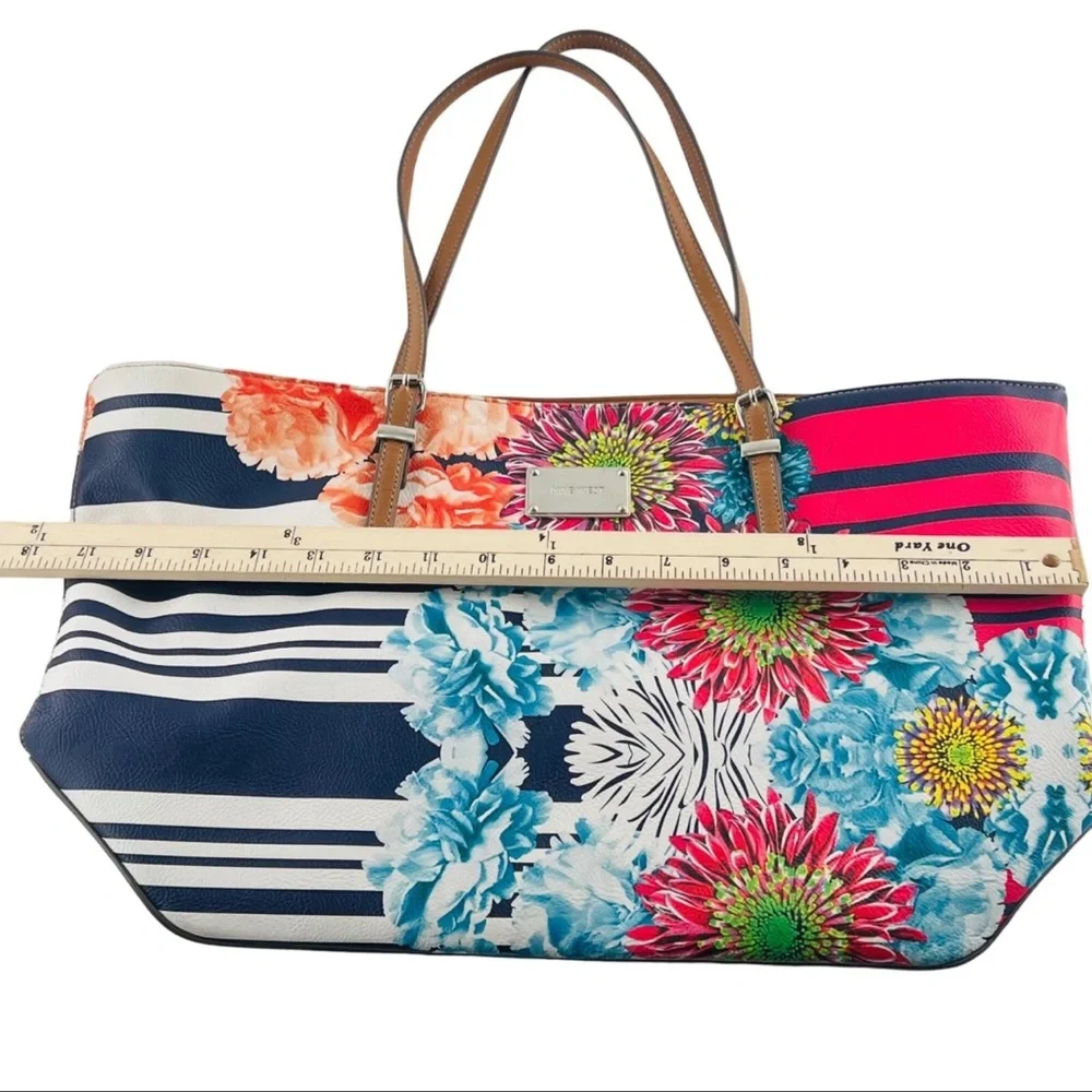 Nine West Floral Striped Tote Bag‎